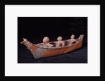 A Makah hunting canoe model by Anonymous
