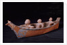 A Makah hunting canoe model by Anonymous
