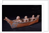 A Makah hunting canoe model by Anonymous