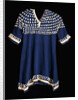 A Hunkpapa Sioux girl's dress of blue wool cloth trimmed with cowrie shells by Anonymous