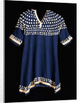A Hunkpapa Sioux girl's dress of blue wool cloth trimmed with cowrie shells by Anonymous