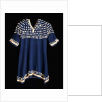 A Hunkpapa Sioux girl's dress of blue wool cloth trimmed with cowrie shells by Anonymous