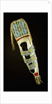 Crow beaded hide cradleboard by Anonymous