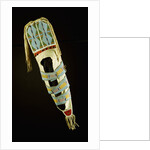 Crow beaded hide cradleboard by Anonymous