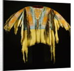 A Southern Cheyenne quilled and fringed hide warrior's shirt by Anonymous