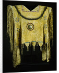 An Apache beaded and fringed buckskin poncho by Anonymous