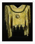An Apache beaded and fringed buckskin poncho by Anonymous