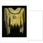 An Apache beaded and fringed buckskin poncho by Anonymous
