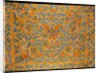 Chinese Kang cover of yellow facecloth, with five dragons in gilt thread among clouds by Anonymous