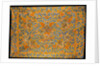 Chinese Kang cover of yellow facecloth, with five dragons in gilt thread among clouds by Anonymous