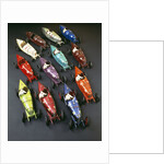 A group of CIJ clockwork painted tinplate Alfa Romeo P2 racing cars, late 1920s by Anonymous