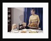 1960s Grandmother Presenting Roasted Turkey To Children At Dining Room Table by Anonymous