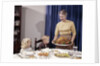 1960s Grandmother Presenting Roasted Turkey To Children At Dining Room Table by Anonymous