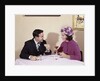 1960s Couple Drinking Cocktails At Table Husband Wife Indoor by Anonymous