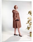 1960s Woman Wearing Fur Mink Coat by Anonymous