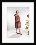 1960s Woman Wearing Fur Mink Coat by Anonymous