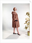 1960s Woman Wearing Fur Mink Coat by Anonymous