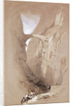 The Triumphal Arch crossing the Ravine leading to Petra by David Roberts