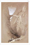 The Triumphal Arch crossing the Ravine leading to Petra by David Roberts