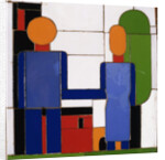 Man and Woman with Intersecting Arms by Franz Wilhelm Seiwert