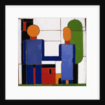 Man and Woman with Intersecting Arms by Franz Wilhelm Seiwert