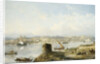 An Extensive View of Lisbon on the River Tejo with the Praca do Terreiro do Paco, the Old Cathedral and the Castelo de S. Jorge by Anonymous