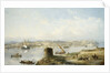 An Extensive View of Lisbon on the River Tejo with the Praca do Terreiro do Paco, the Old Cathedral and the Castelo de S. Jorge by Anonymous