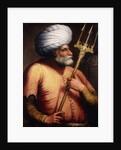 Portrait of Khair el-Din Barbarossa, half-length, holding a Trident by Anonymous