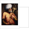 Portrait of Khair el-Din Barbarossa, half-length, holding a Trident by Anonymous