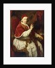 Portrait of Pope Benedict XIV, Seated Three-Quarter-Length, His Right Arm Raised in Benediction by Pierre Subleyras