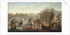 Franco-Spanish Action off the Port of Barcelona in July 1642 attributed to Pierre Puget by Anonymous