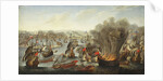Franco-Spanish Action off the Port of Barcelona in July 1642 attributed to Pierre Puget by Anonymous