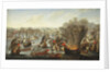 Franco-Spanish Action off the Port of Barcelona in July 1642 attributed to Pierre Puget by Anonymous