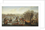 Franco-Spanish Action off the Port of Barcelona in July 1642 attributed to Pierre Puget by Anonymous