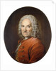 Portrait of Jean-Louis Lemoyne in a Red Coat by Louis M Tocque