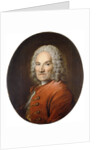 Portrait of Jean-Louis Lemoyne in a Red Coat by Louis M Tocque