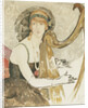 A Lady Playing a Harp by Gerda Wegener
