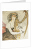 A Lady Playing a Harp by Gerda Wegener