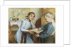 An Interior with a Boy Reading to a Girl by Maria Wiik