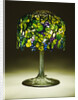 Tiffany Studios 'Grape' leaded glass and bronze table lamp by Anonymous