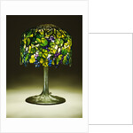 Tiffany Studios 'Grape' leaded glass and bronze table lamp by Anonymous