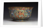 A large Ming cloisonne basin by Anonymous