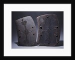 Two Lumi shields in rectangular form by Anonymous