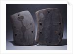 Two Lumi shields in rectangular form by Anonymous