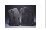 Two Lumi shields in rectangular form by Anonymous