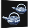 Two blue and white Arita ewers and covers by Anonymous