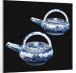 Two blue and white Arita ewers and covers by Anonymous
