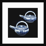 Two blue and white Arita ewers and covers by Anonymous