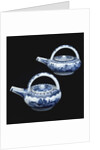 Two blue and white Arita ewers and covers by Anonymous
