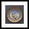Meiji Period large cloisonne enamel charger with flowers by Anonymous